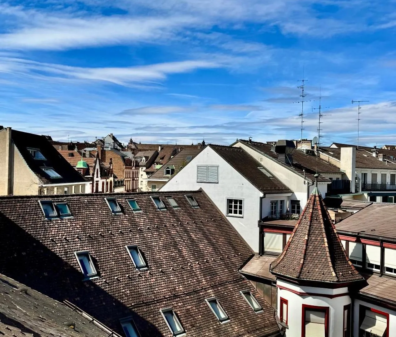 City Center Rooftop Balcony-Studio At Town Hall Bázel